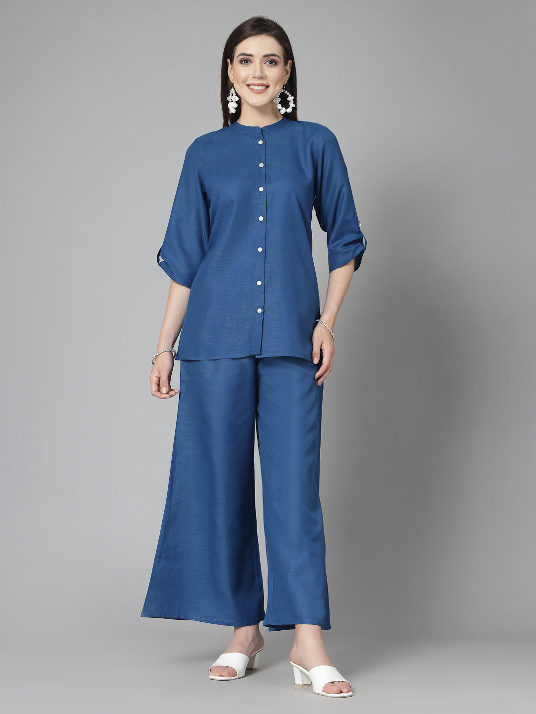 Blue-Cotton-Co-Ord-Set