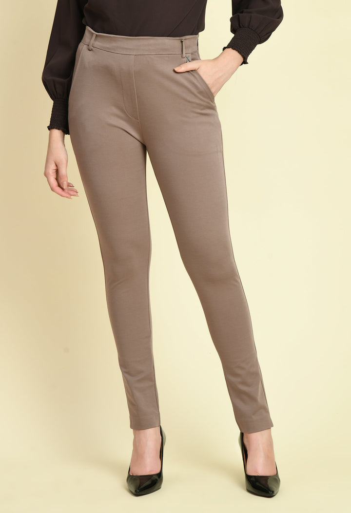 Camel-Beige-Respect-Solid-Stretch-Slim-Trouser