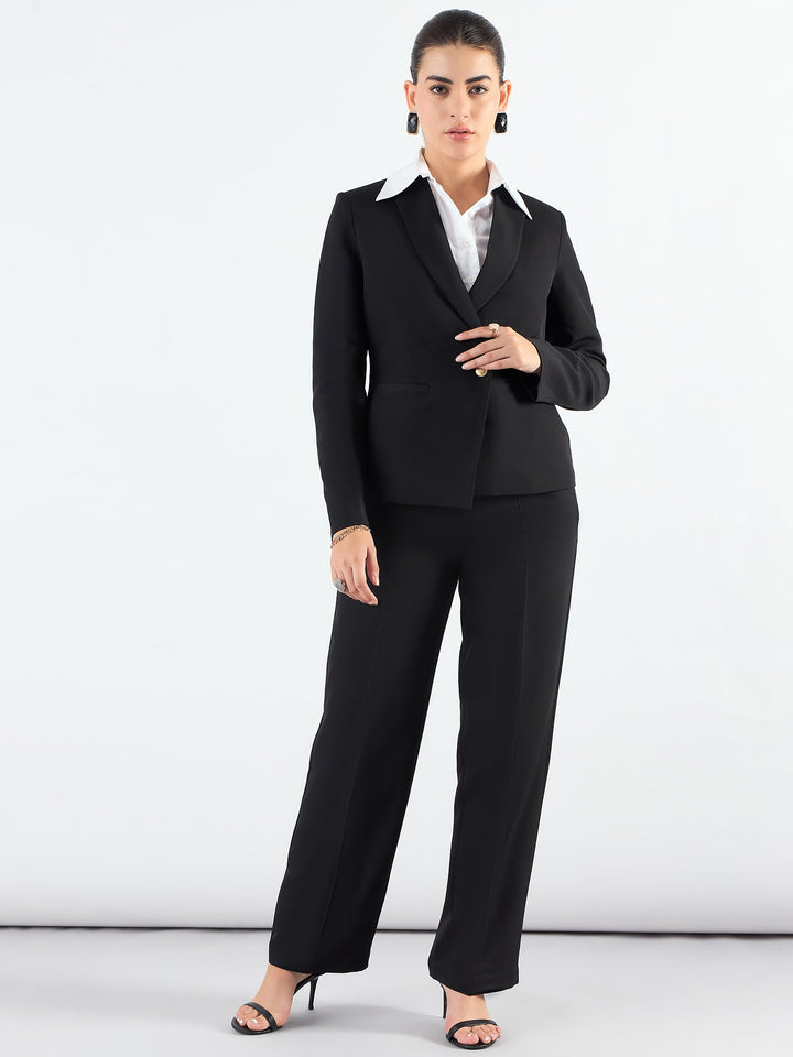 Chic-Black-Poly-Viscose-Asymmetric-Blazer-Styled-&-Trouser