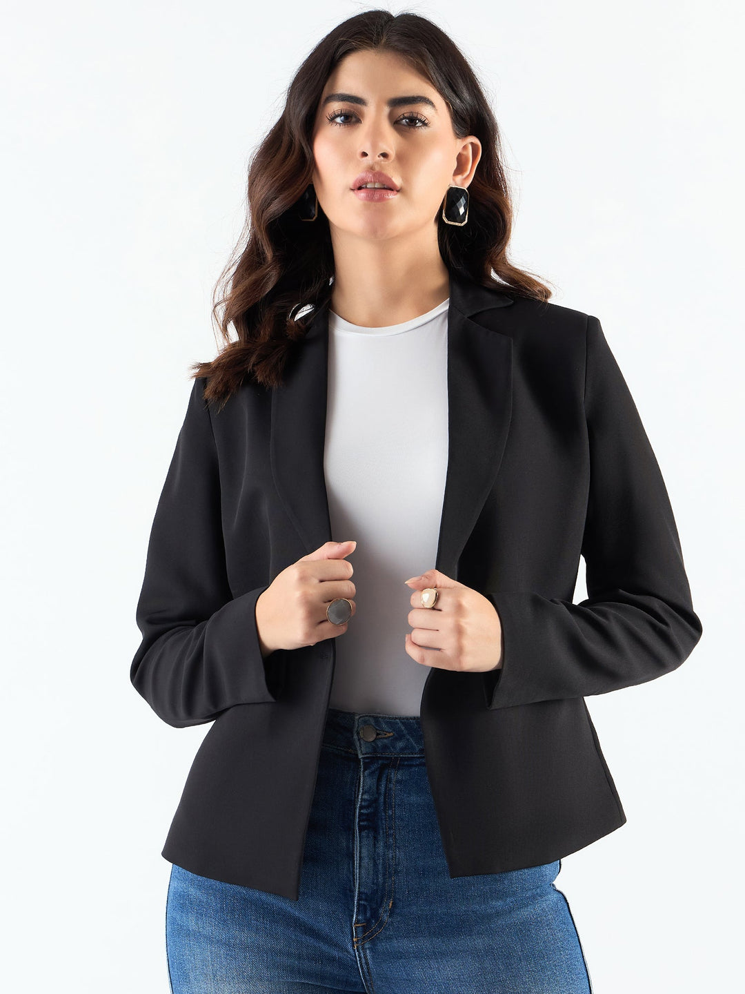 Chic-Black-Poly-Viscose-Asymmetric-Blazer