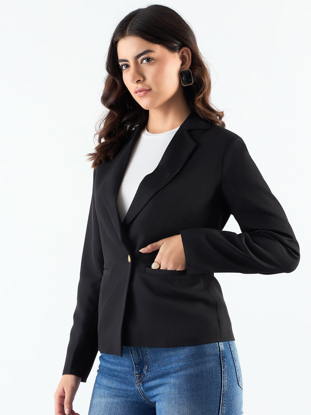 Chic-Black-Poly-Viscose-Asymmetric-Blazer