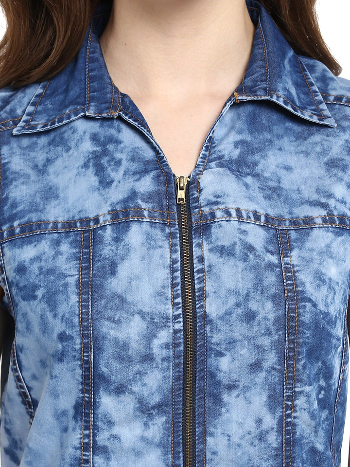 Cloud-Wash-Blue-Denim--Zip-Mini-Dress