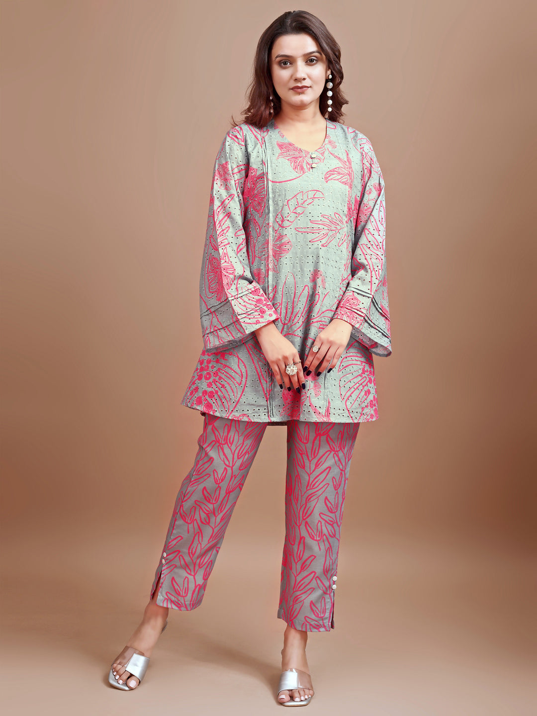 Dusty-Green-Cotton-Hakoba-Printed-Co-Ord-Set