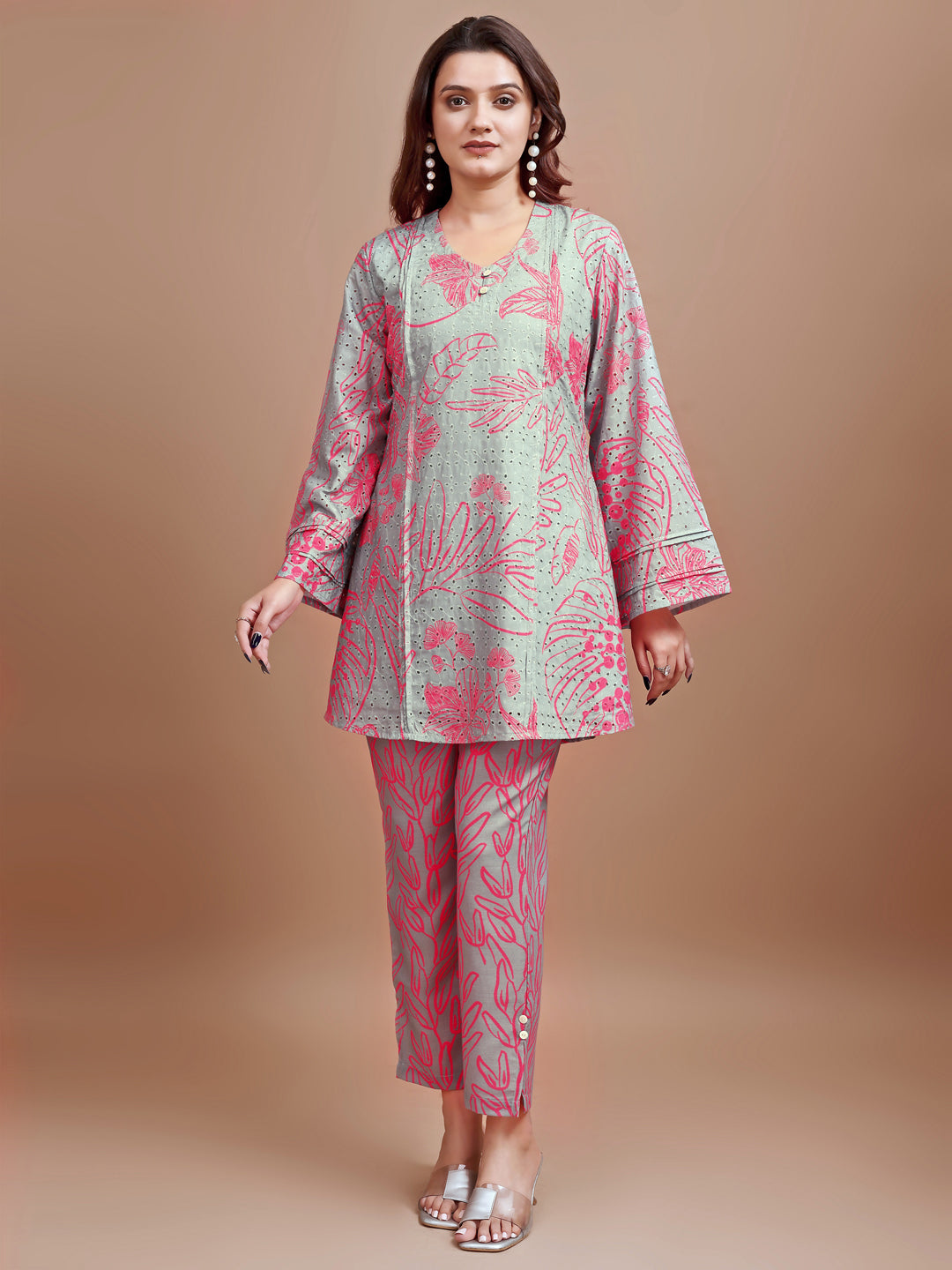 Dusty-Green-Cotton-Hakoba-Printed-Co-Ord-Set