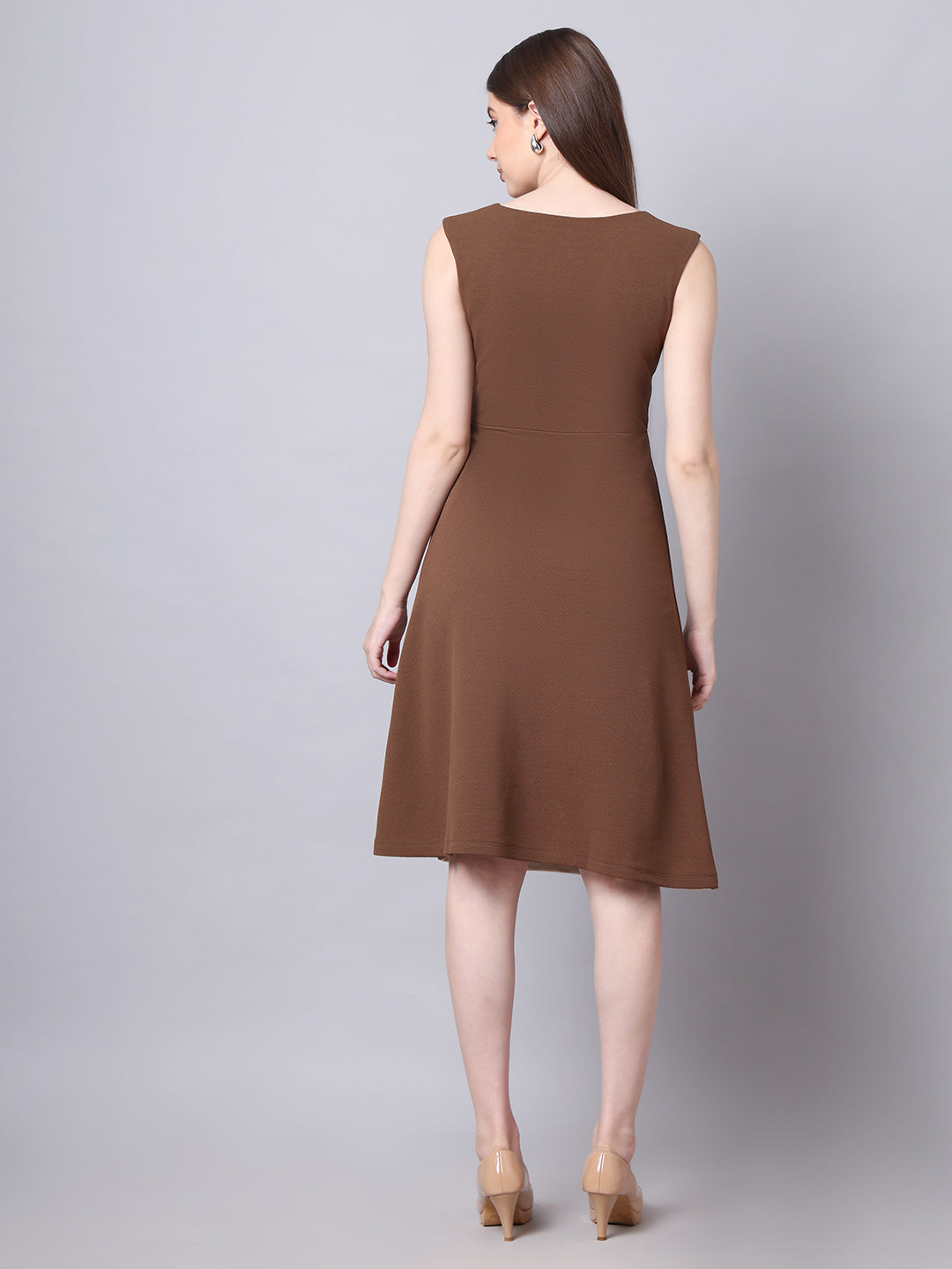 Coffee-Brown-Blended-Vibrant-Versatility-Block-A-Line-Dress