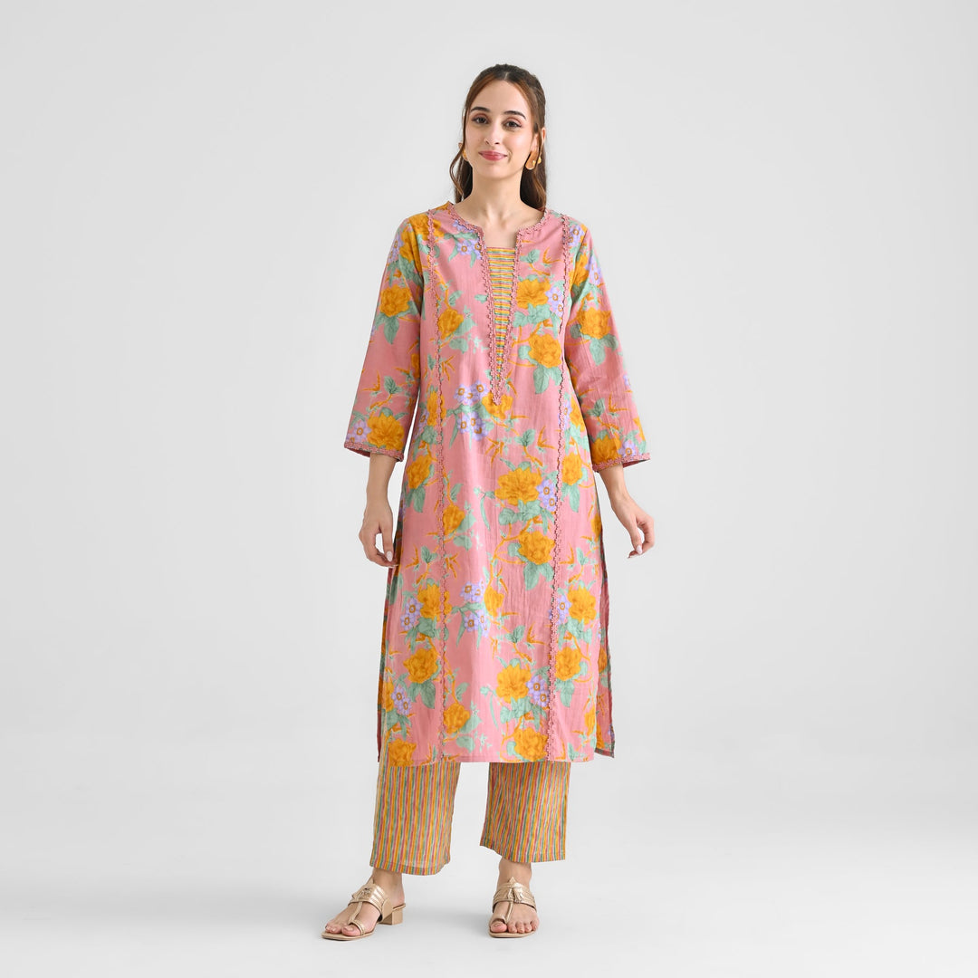 Dusty-Pink-Cotton-Floral-Sanganeri-Kurta