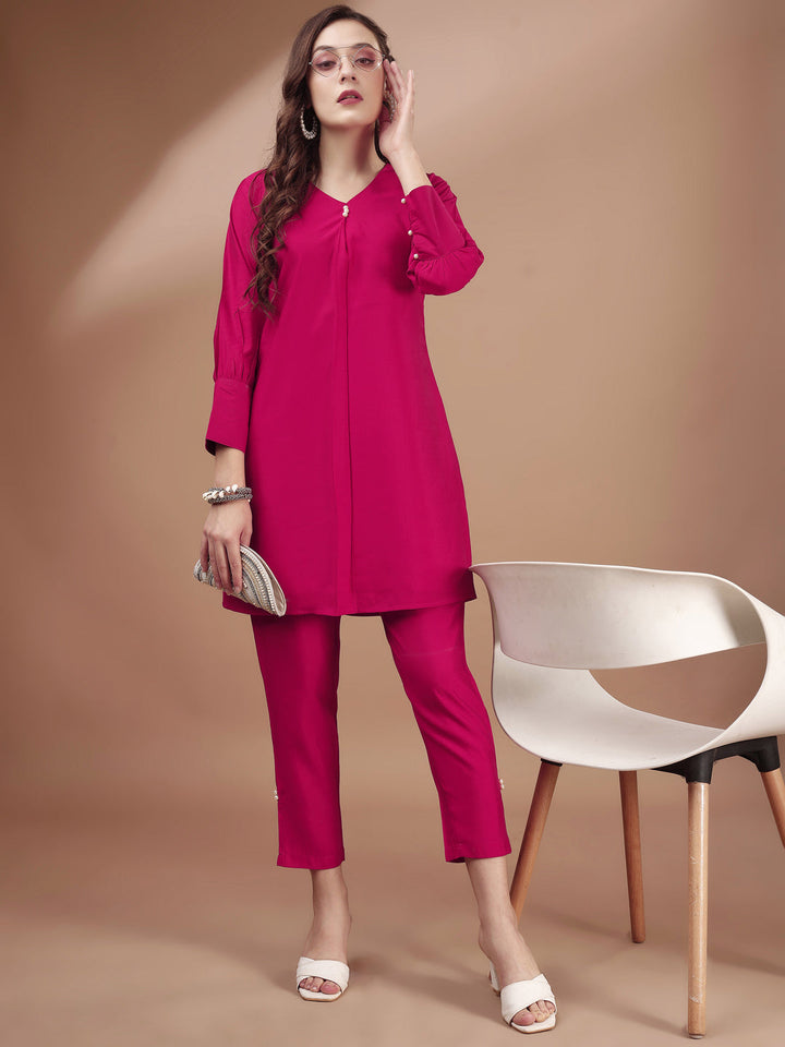 Crimson-Pink-Chanderi-Silk-Co-Ord-Set