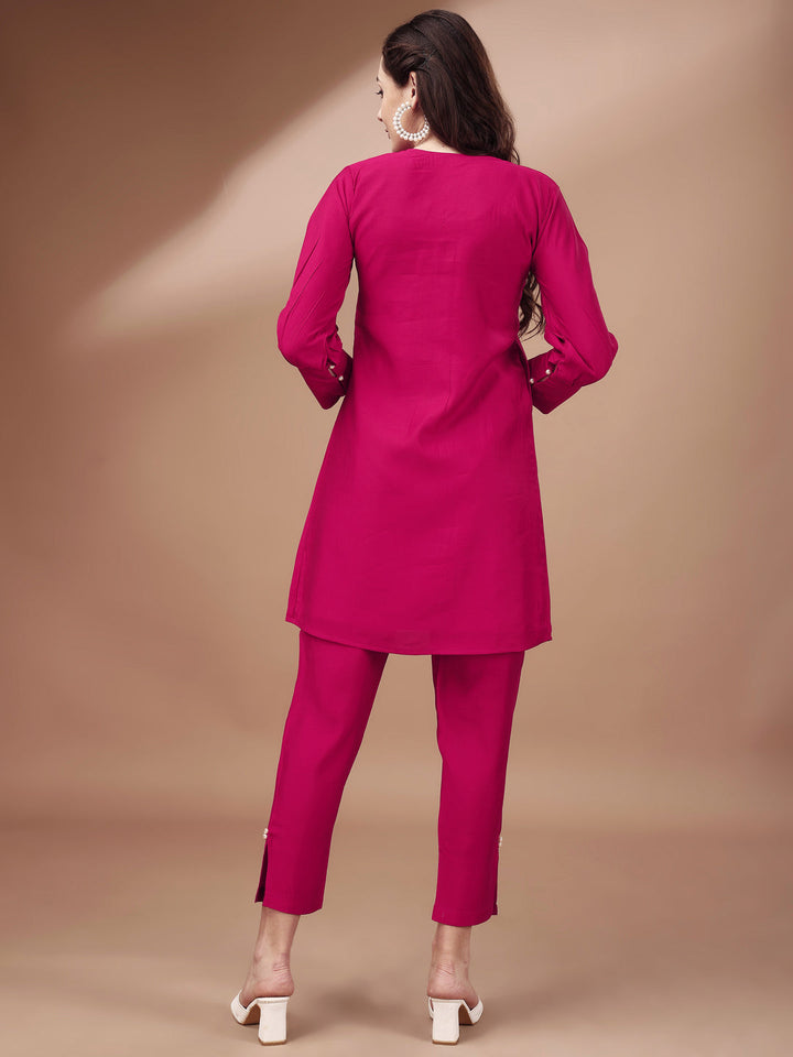 Crimson-Pink-Chanderi-Silk-Co-Ord-Set