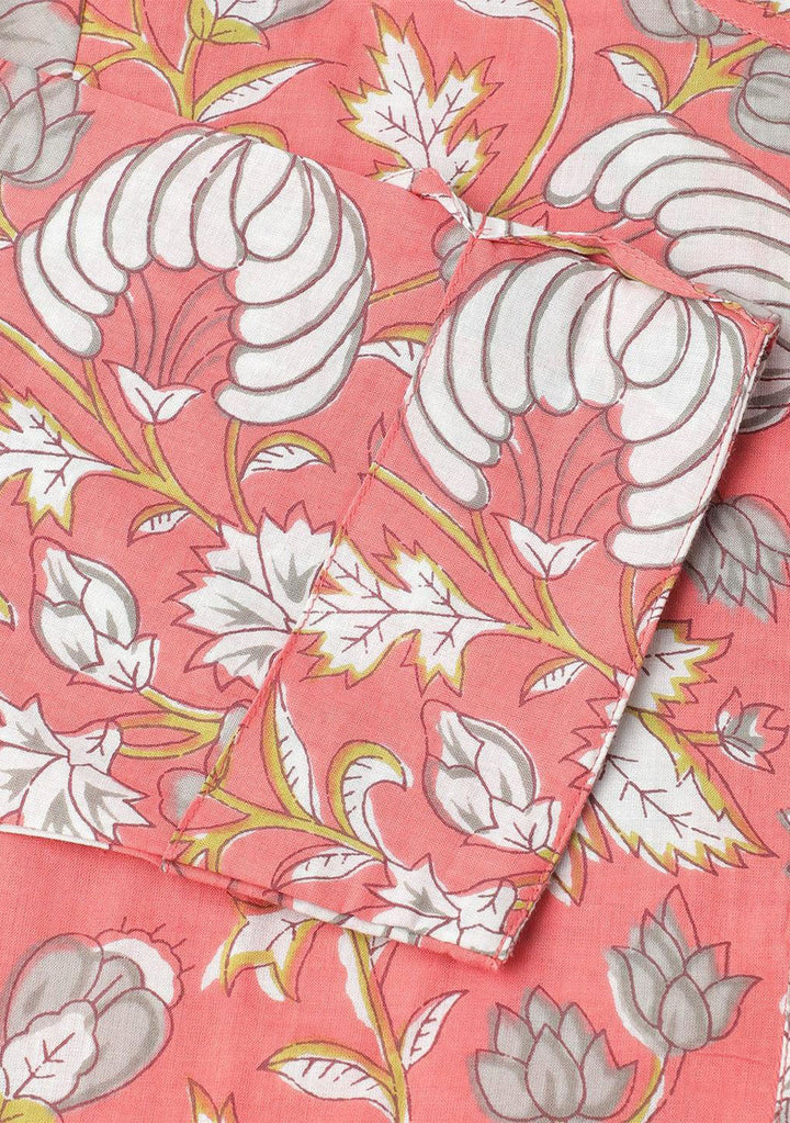 Pink-Cotton-Floral-Printed-Straight-2-Piece-Kurta-Set