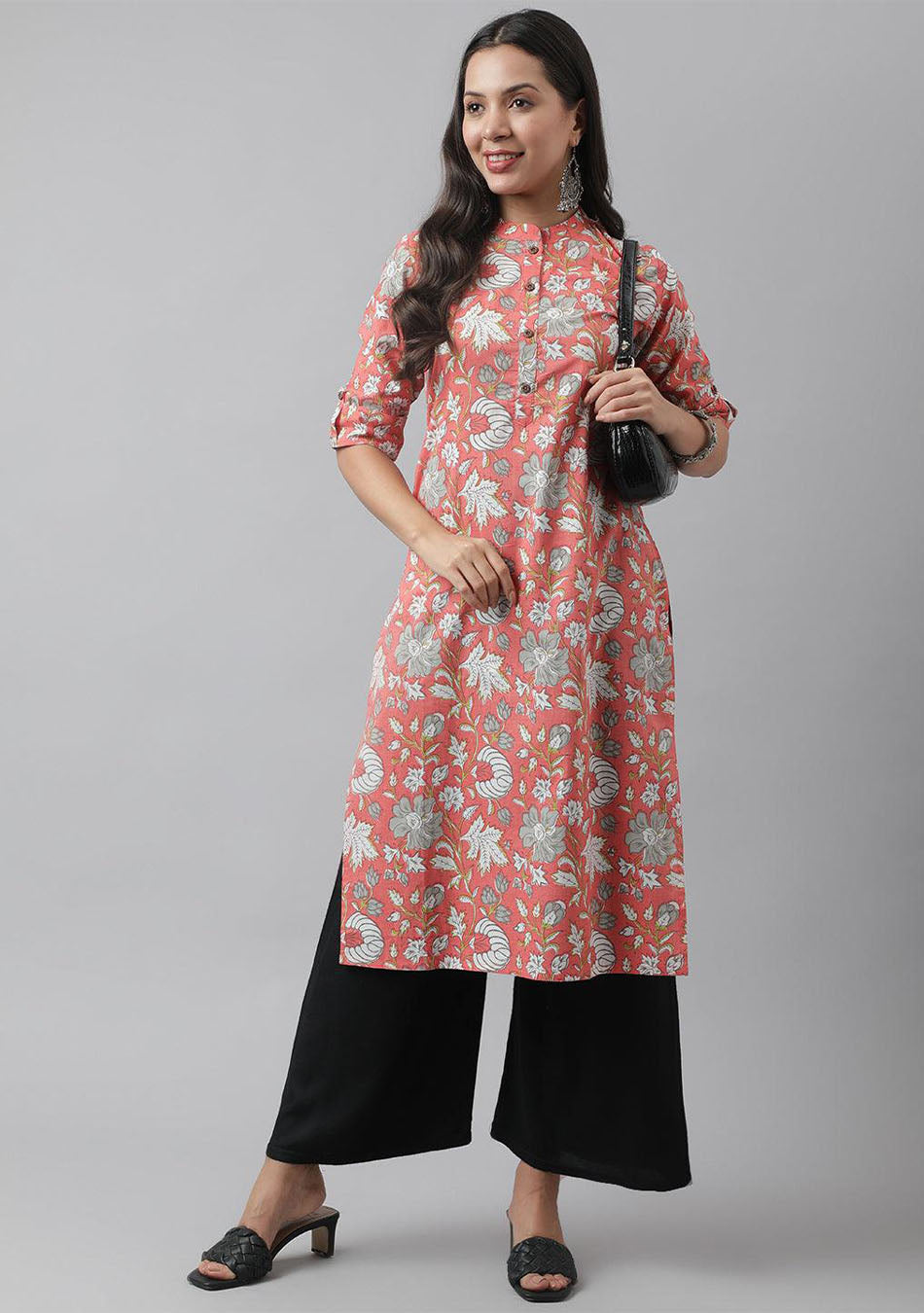 Pink-Cotton-Floral-Printed-Straight-2-Piece-Kurta-Set