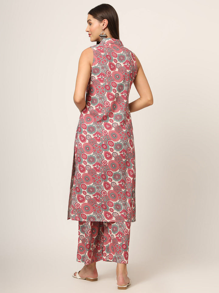 Maroon-Rayon-Floral-Printed-Straight-2-Piece-Kurta-Set