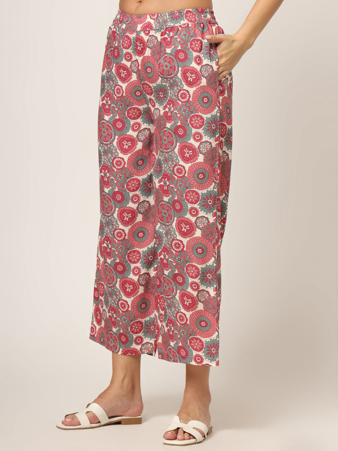 Maroon-Rayon-Floral-Printed-Straight-2-Piece-Kurta-Set