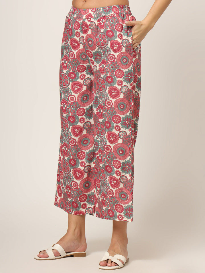Maroon-Rayon-Floral-Printed-Straight-2-Piece-Kurta-Set