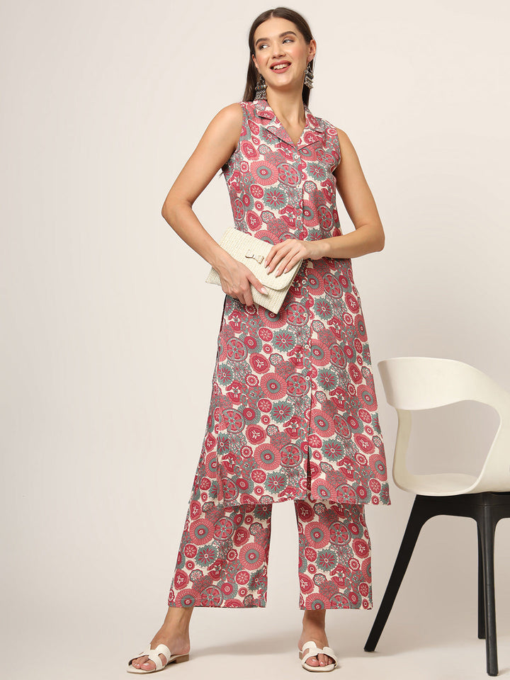 Maroon-Rayon-Floral-Printed-Straight-2-Piece-Kurta-Set