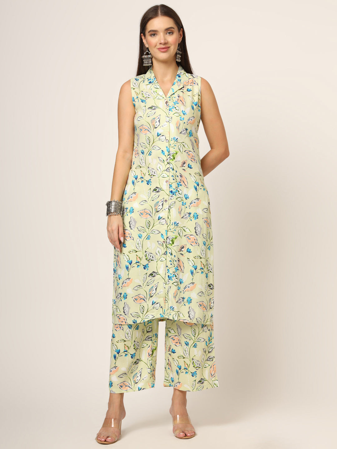 Cream-Rayon-Floral-Printed-Straight-2-Piece-Kurta-Set