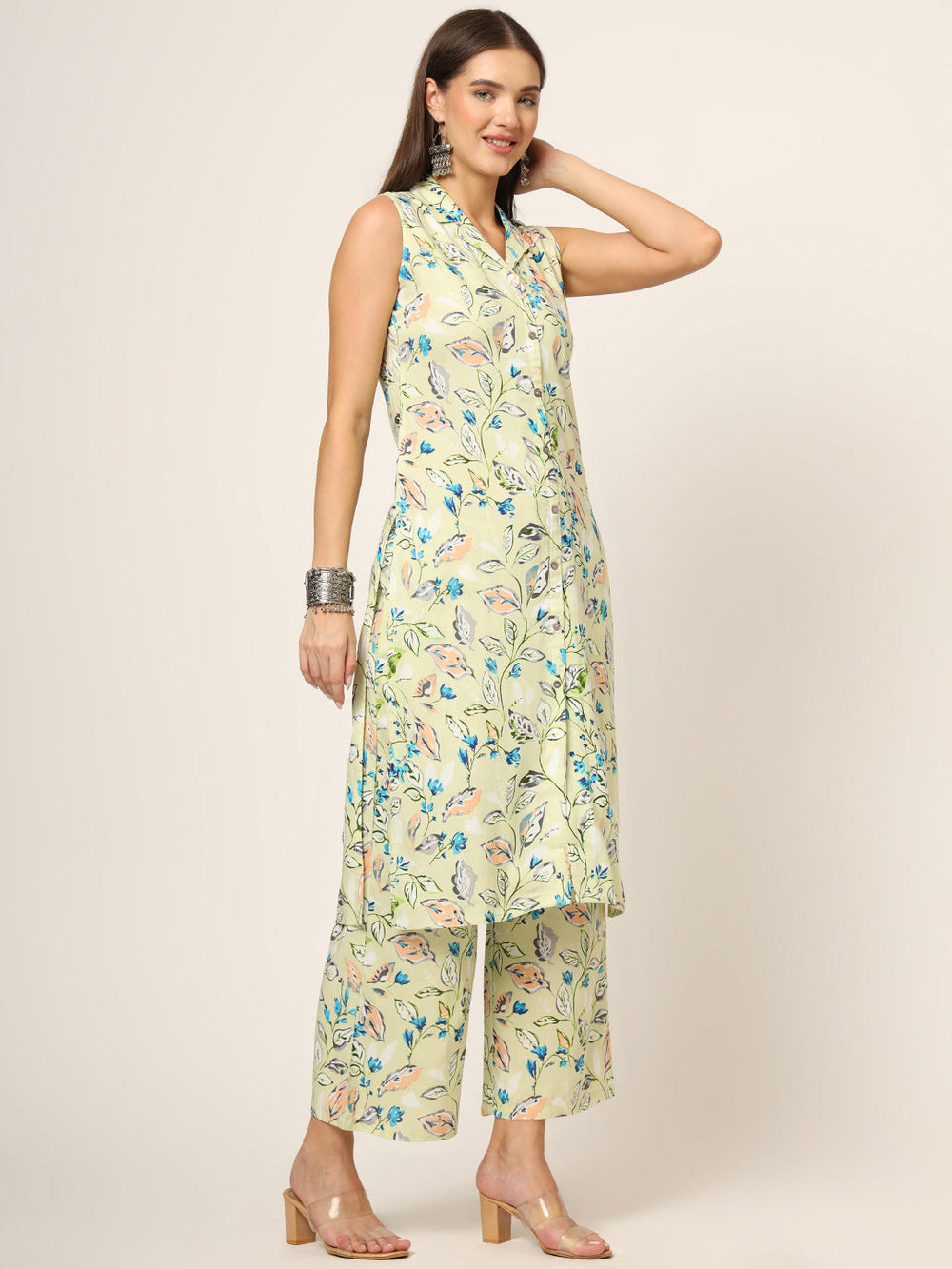 Cream-Rayon-Floral-Printed-Straight-2-Piece-Kurta-Set