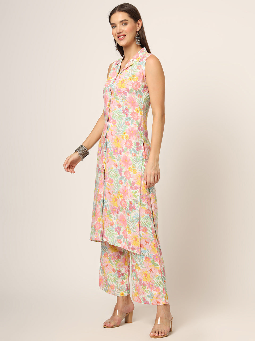 Pink-Rayon-Floral-Printed-Straight-2-Piece-Kurta-Set