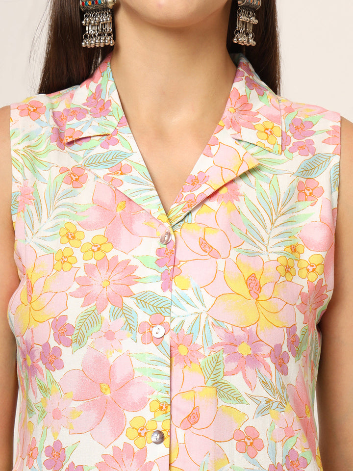 Pink-Rayon-Floral-Printed-Straight-2-Piece-Kurta-Set