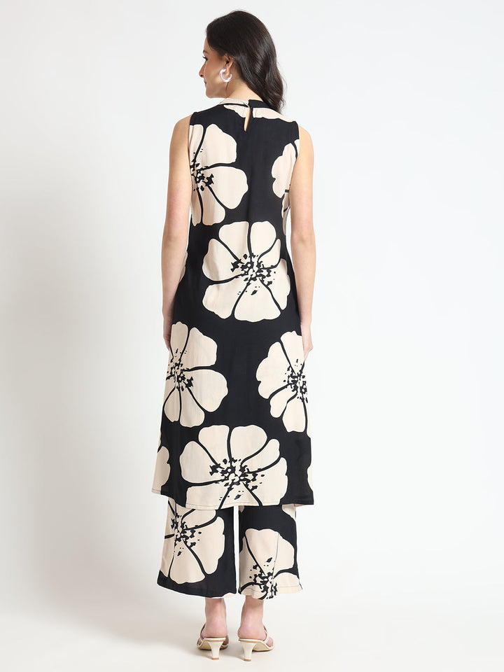 Black-Viscose-Rayon-Sleeveless-Co-Ord-Set
