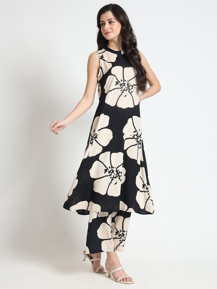 Black-Viscose-Rayon-Sleeveless-Co-Ord-Set