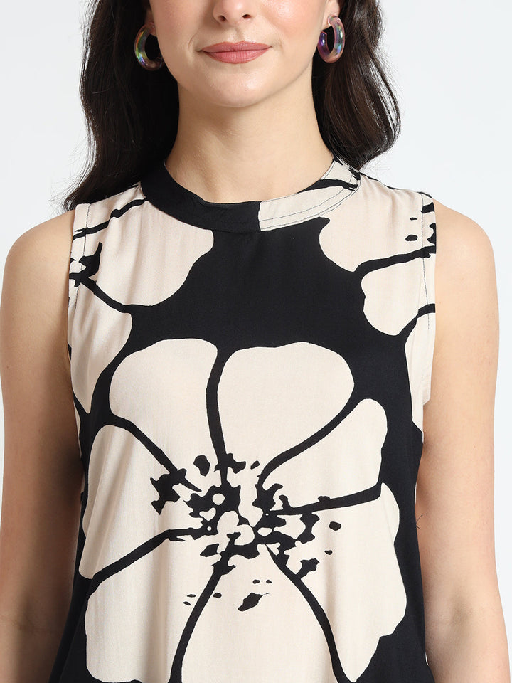 Black-Viscose-Rayon-Sleeveless-Co-Ord-Set