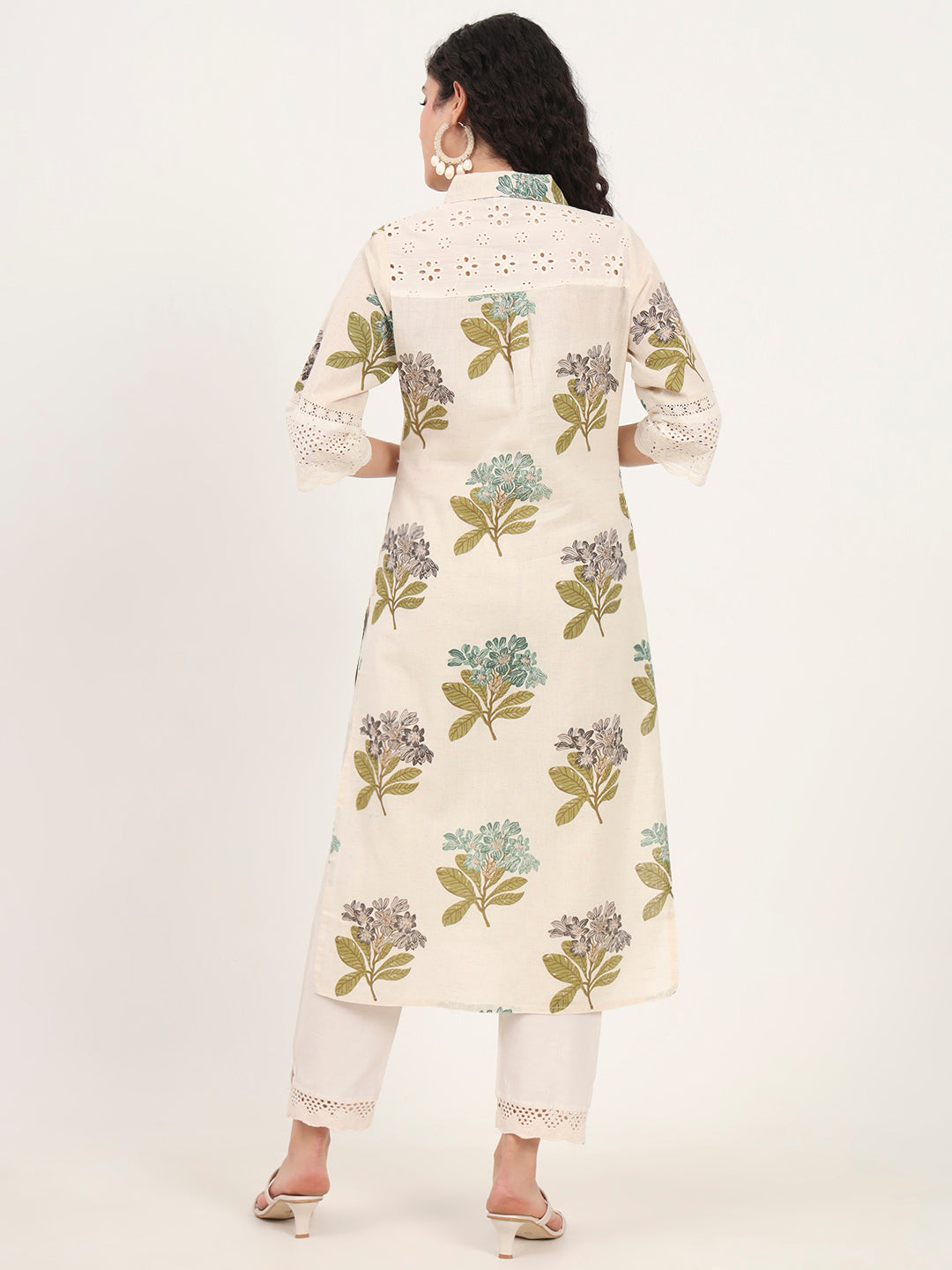 Green-Cotton-Floral-Printed-Kurta