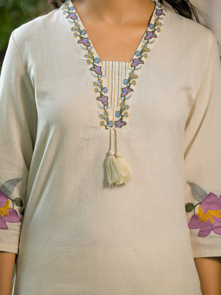 Off-White-Cotton-3-Piece-Kurta-Set