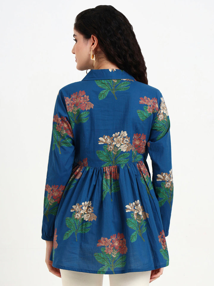 Sky-Blue-Cotton-Floral-Print-Top-Only