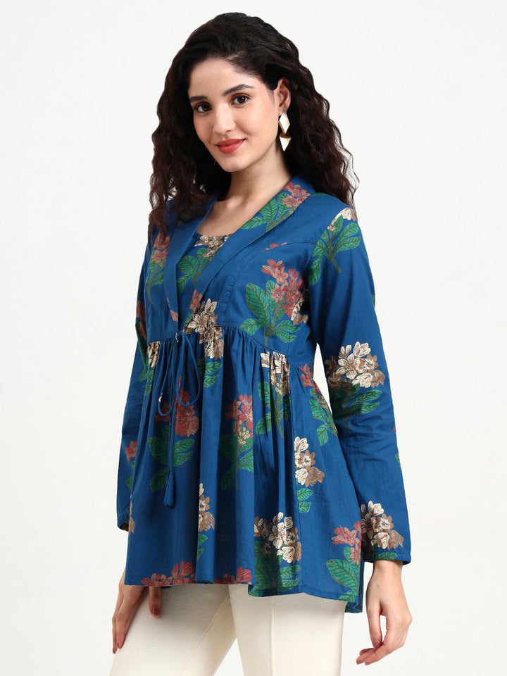 Sky-Blue-Cotton-Floral-Print-Top-Only