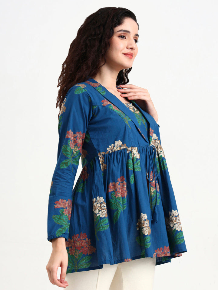 Sky-Blue-Cotton-Floral-Print-Top-Only