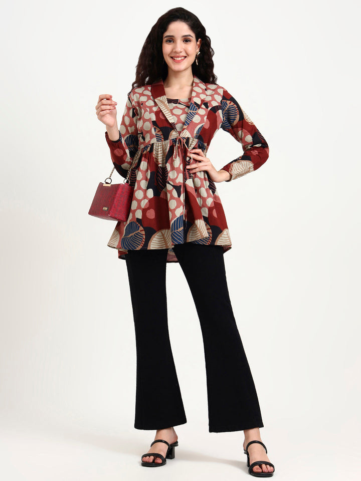 Maroon-Cotton-Floral-Print-Top-Only