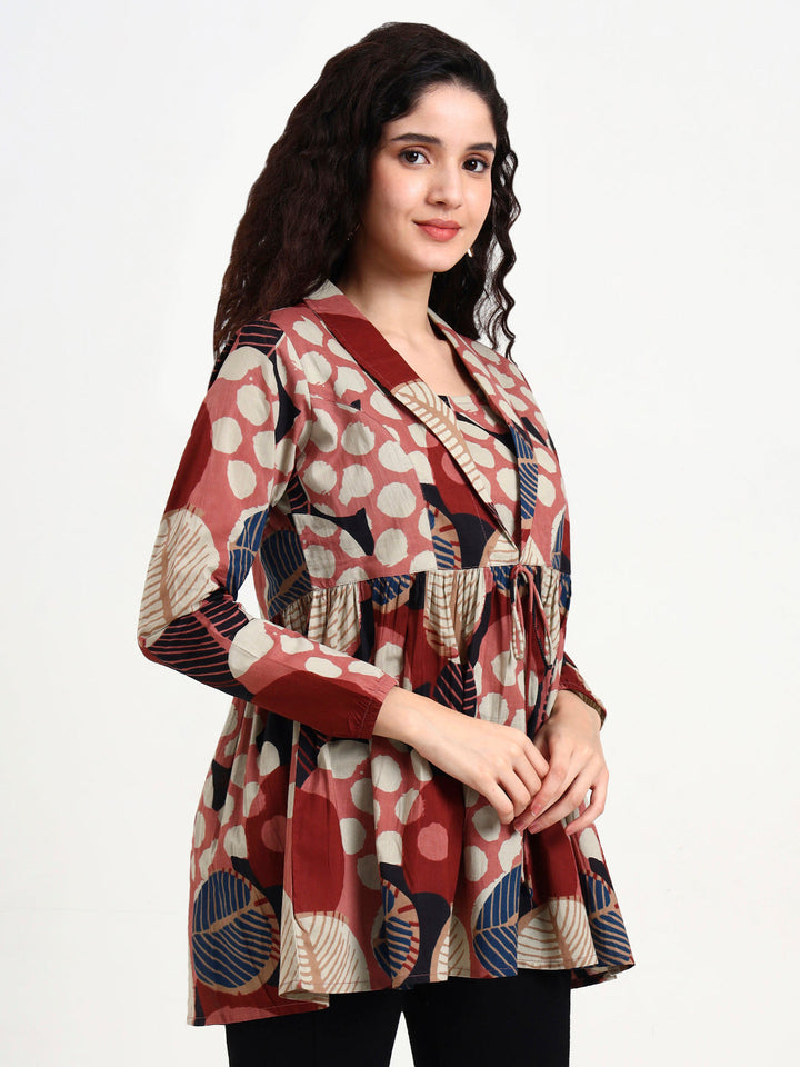 Maroon-Cotton-Floral-Print-Top-Only