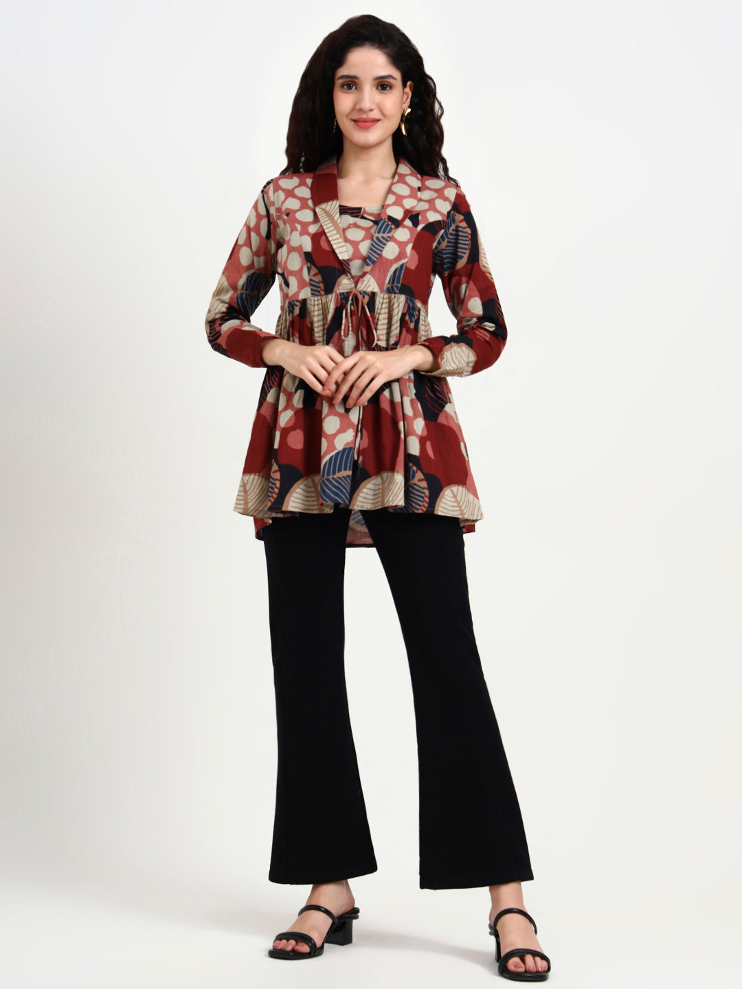 Maroon-Cotton-Floral-Print-Top-Only