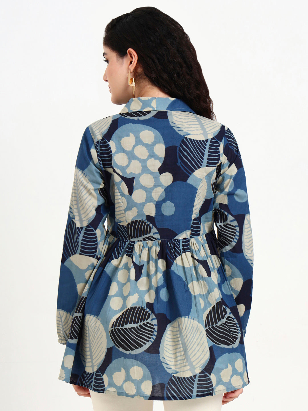 Blue-Cotton-Floral-Print-Top-Only