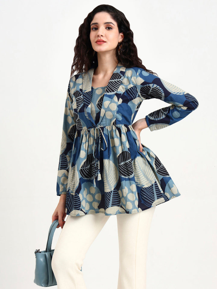 Blue-Cotton-Floral-Print-Top-Only