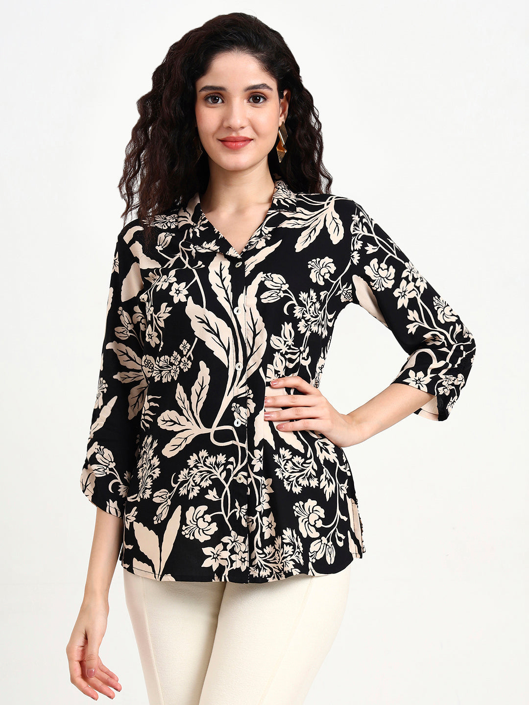 Black-Rayon-Floral-Print-Top-Only