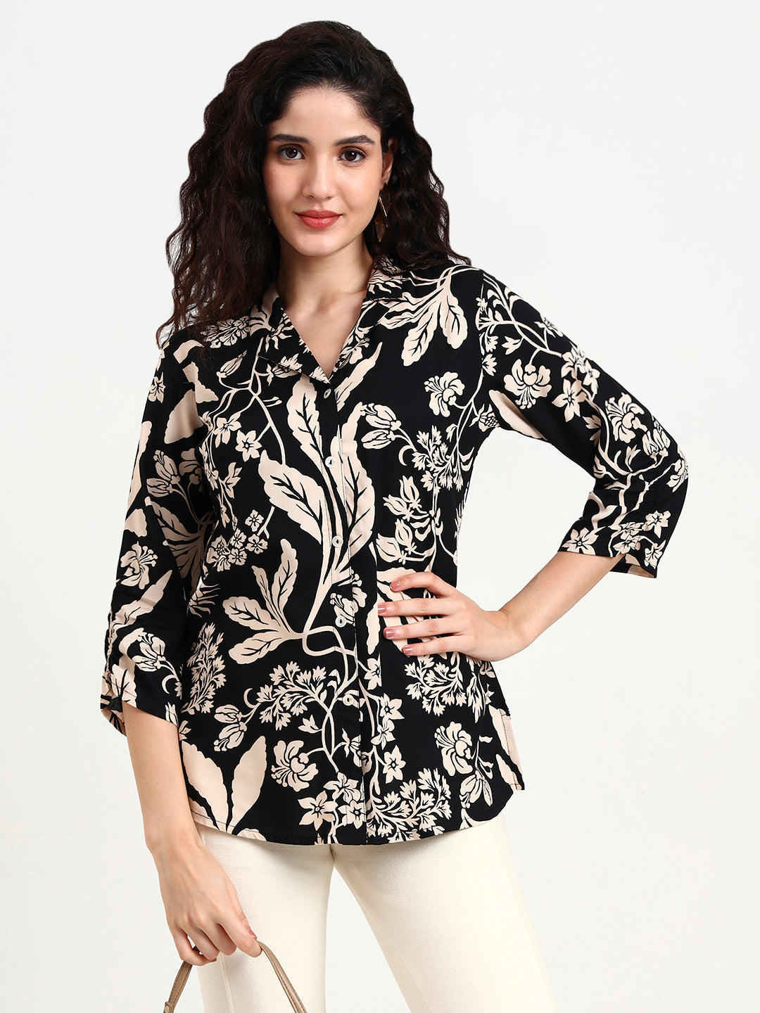 Black-Rayon-Floral-Print-Top-Only