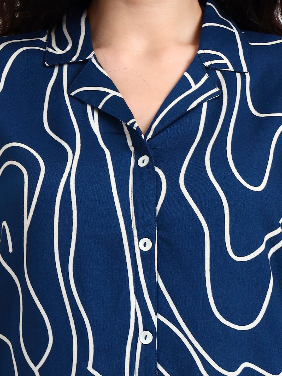 Teal-Rayon-Blue-Asymetric-Print-Top-Only