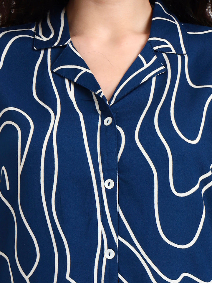 Teal-Rayon-Blue-Asymetric-Print-Top-Only