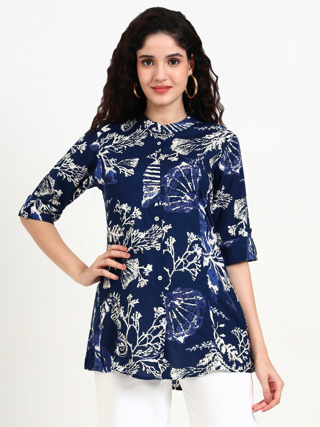 Blue-Rayon-Printed-Top-Only