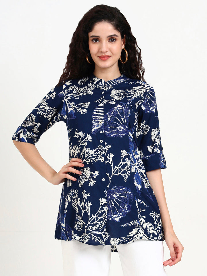 Blue-Rayon-Printed-Top-Only