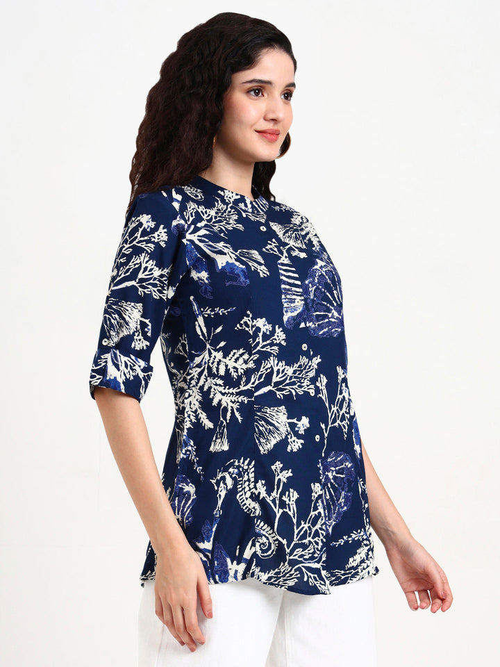 Blue-Rayon-Printed-Top-Only