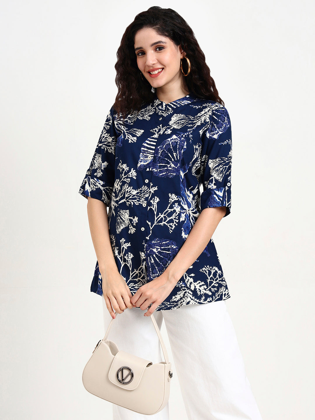 Blue-Rayon-Printed-Top-Only