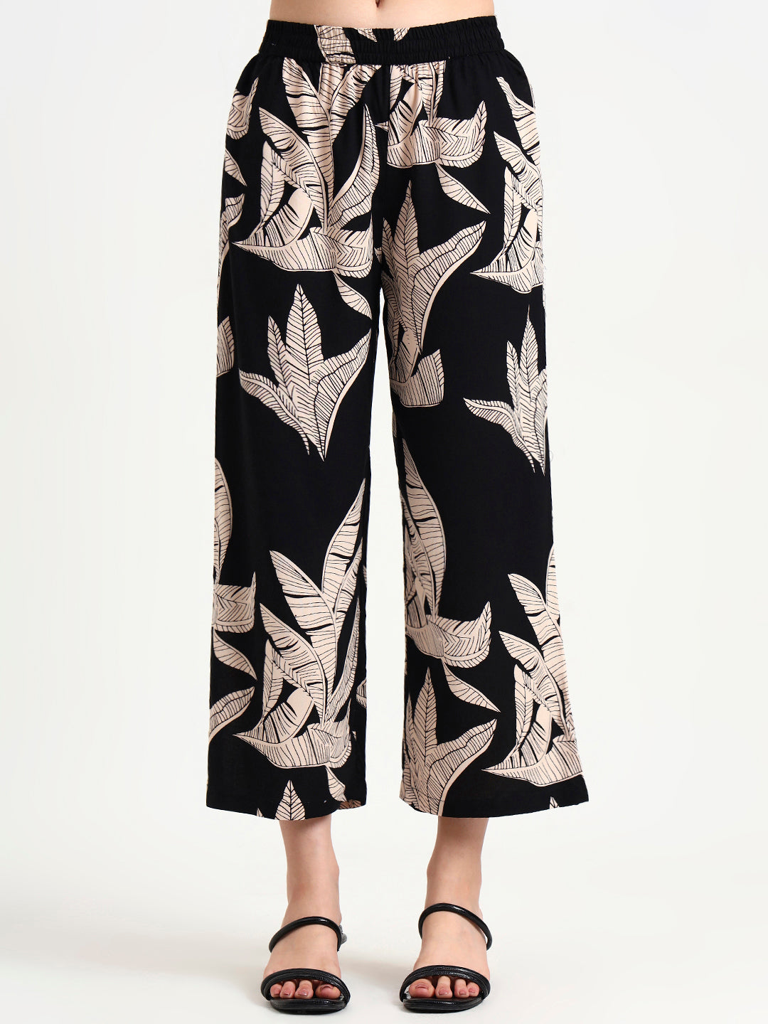 Black-Rayon-Floral-Printed-2-Piece-Kurta-Set