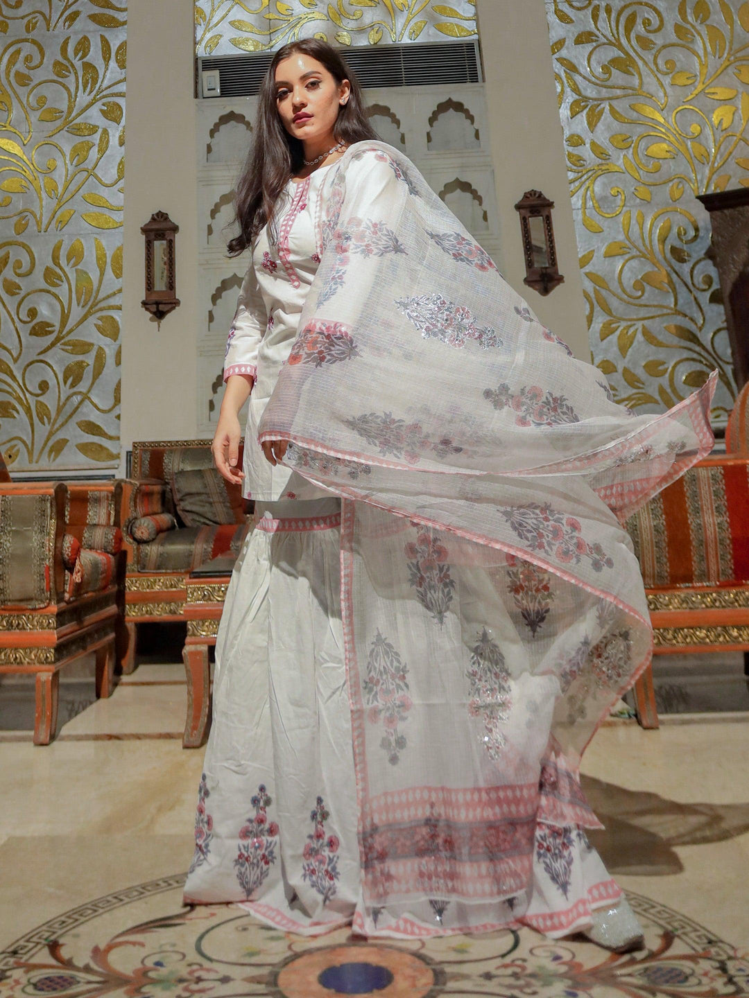 White-Cotton-Kota-Dori-3-Piece-Sharara-Set