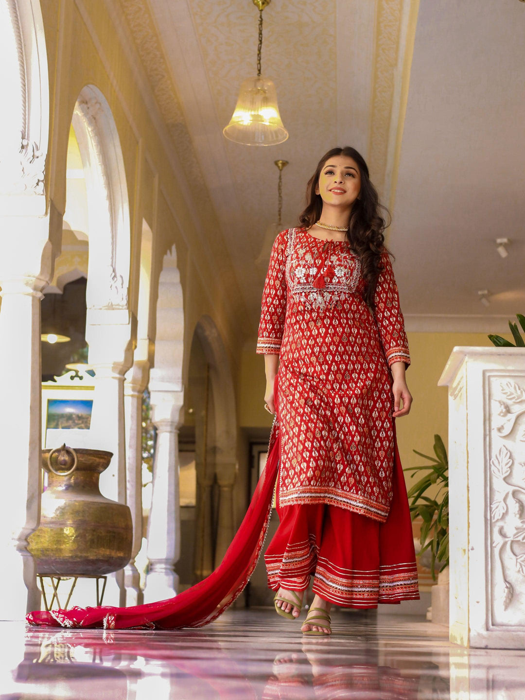 Maroon-Cotton-3-Piece-Kurta-Set