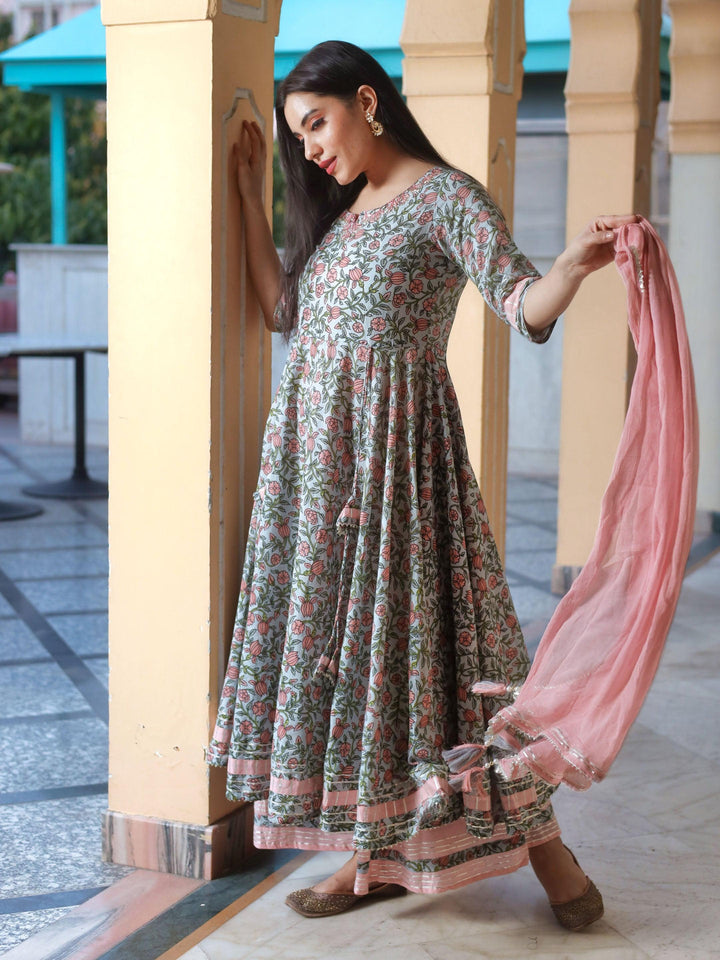 Pastel-Blue-Cotton-Floral-Print-3-Piece-Anarkali-Set