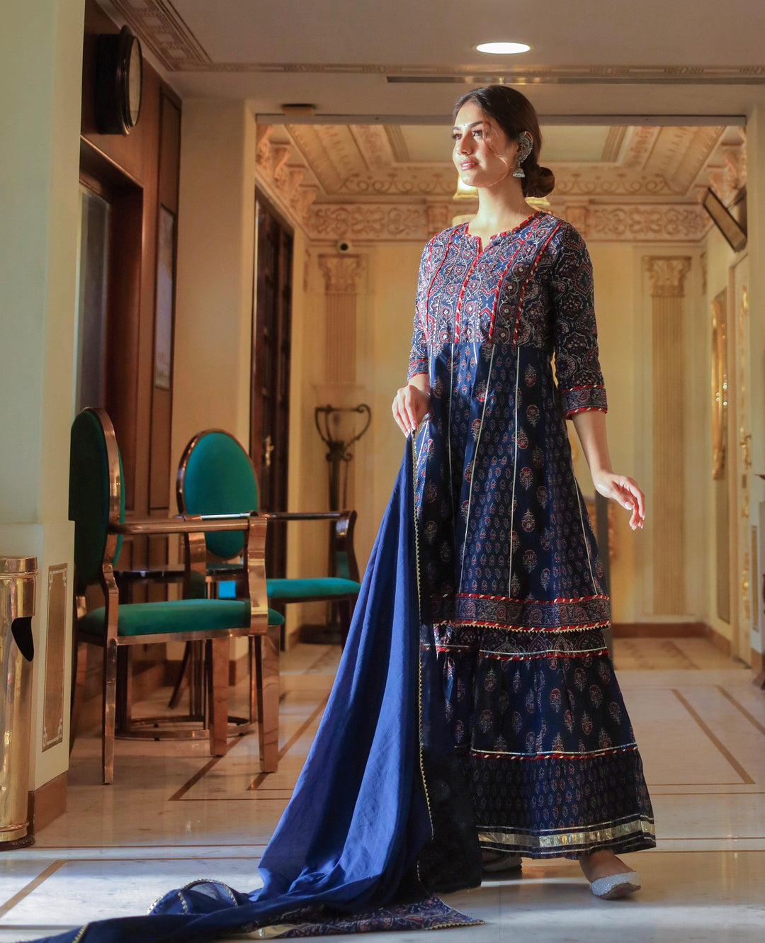 Indigo-Cotton-3-Piece-Sharara-Set