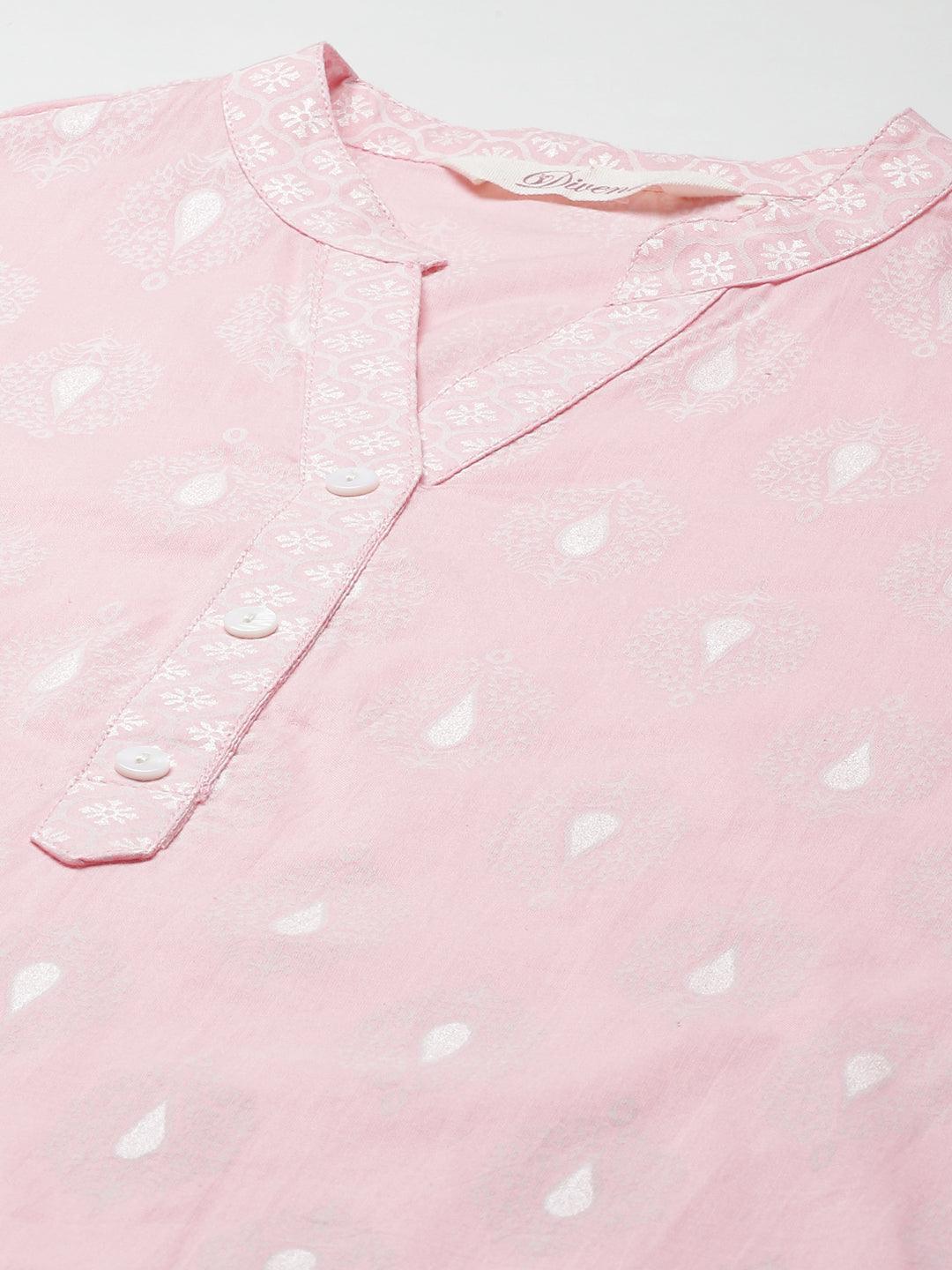Baby-Pink-Cotton-2-Piece-Kurta-Set