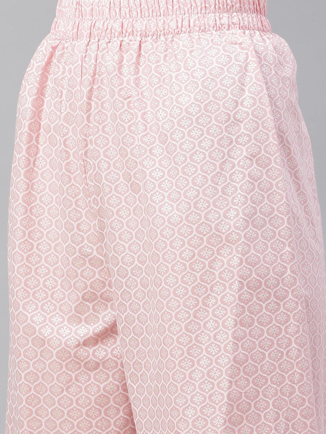 Baby-Pink-Cotton-2-Piece-Kurta-Set